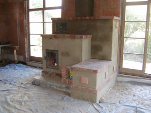 Lehmofen mit beheizter Sitzbank Berlin